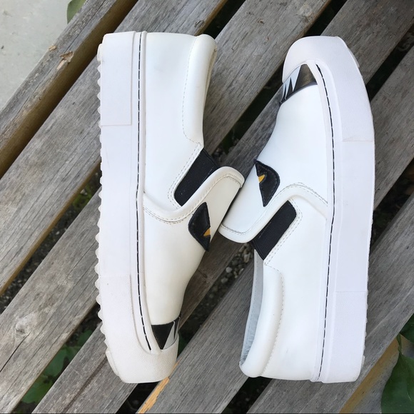 🚫SOLD FENDI White Monster Eyes Slip-On Shoes - Picture 4 of 8